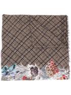 Faliero Sarti Check-print Scarf - Grey