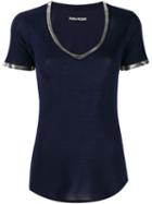 Zadig & Voltaire Contrast-trim T-shirt - Blue