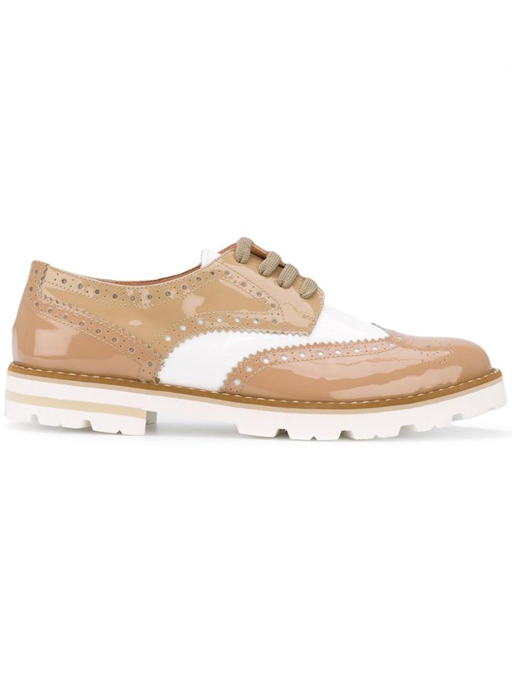 Baldinini Contrast Brogues - Nude & Neutrals