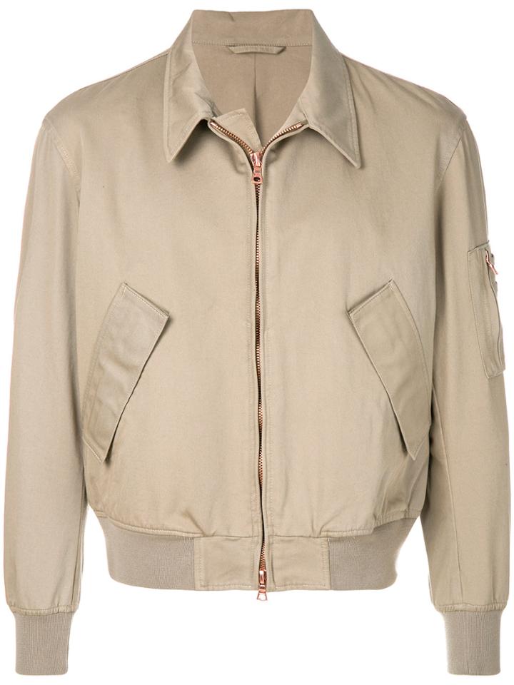 Doppiaa Zipped Fitted Jacket - Nude & Neutrals