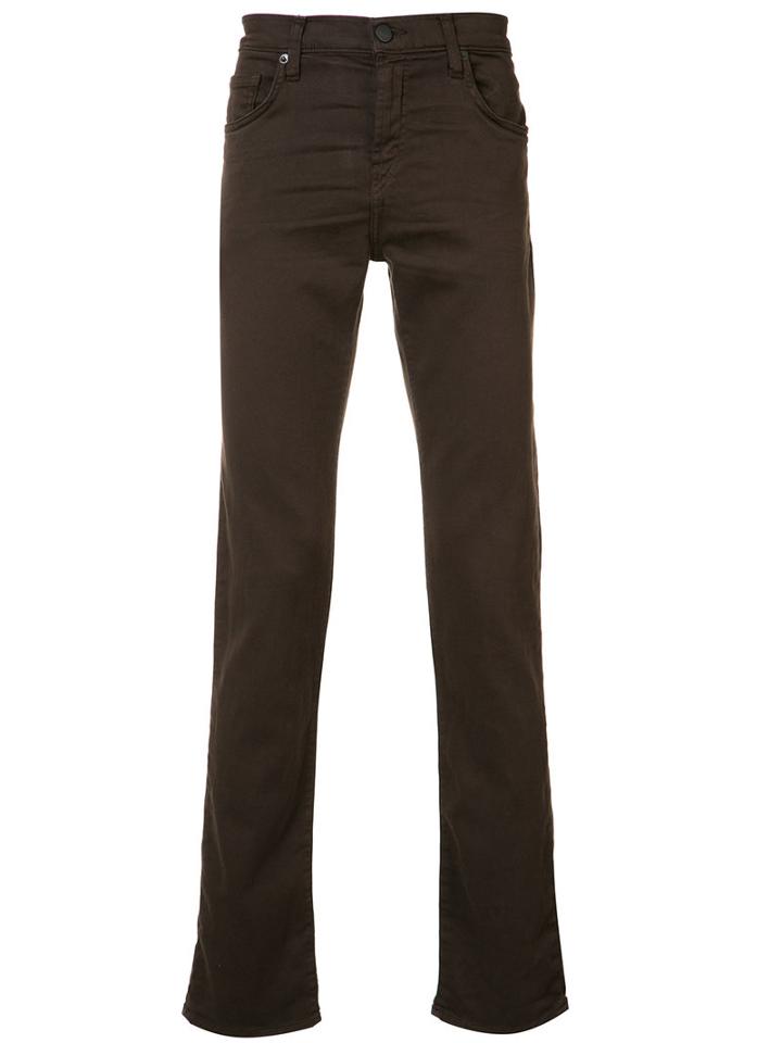J Brand Slim-fit Jeans, Men's, Size: 32, Brown, Cotton/lyocell/polyester/spandex/elastane