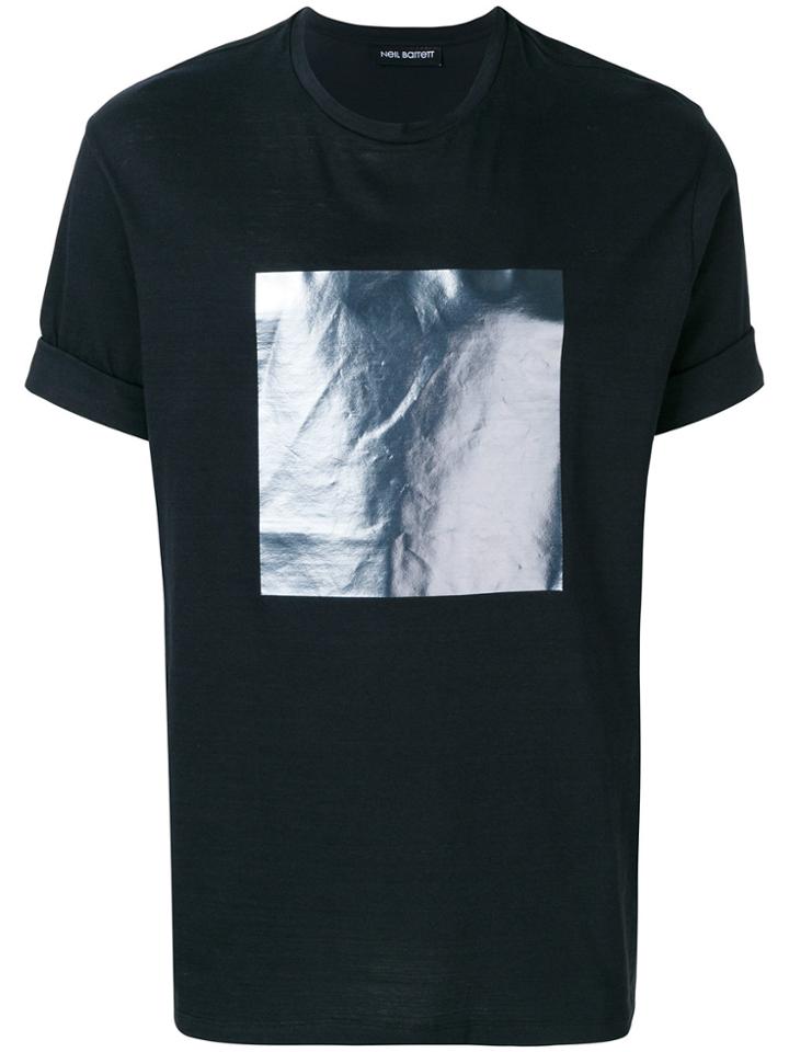 Neil Barrett Metallic Square T-shirt - Black