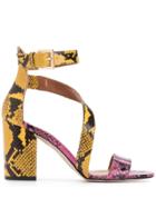 Paris Texas Contrast Open-toe Sandals - Yellow