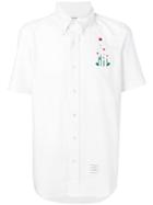 Thom Browne Embroidered Daisy Oxford Shirt - White
