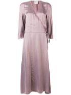 Forte Forte Wrap Dress - Pink & Purple