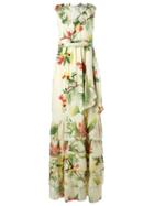 Isolda Floral Print Silk Dress, Women's, Size: 40, Nude/neutrals, Silk