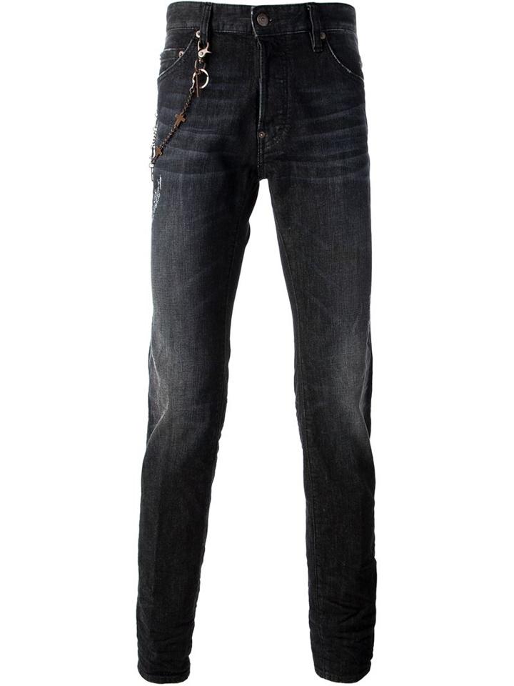 Dsquared2 'clement' Skinny Jeans, Men's, Size: 56, Black, Cotton/spandex/elastane