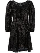 Dolce & Gabbana Sequinned Dress, Women's, Size: 42, Black, Silk/polyester/cotton/spandex/elastane