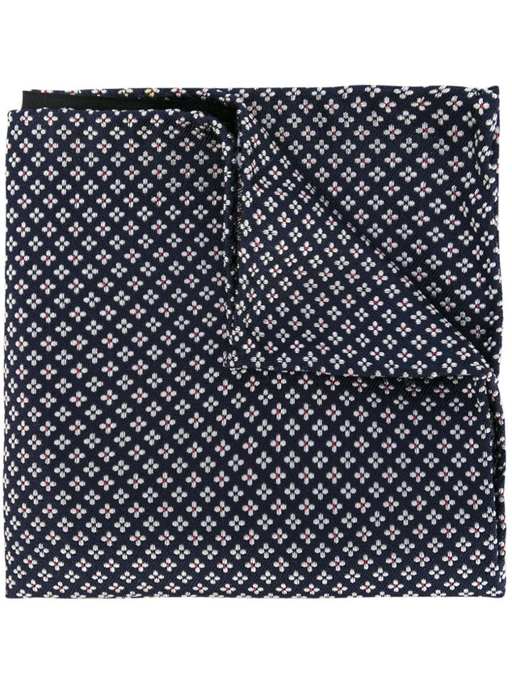 Dsquared2 Jacquard Printed Pocket Square - Blue