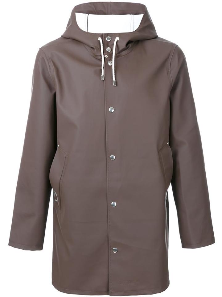 Stutterheim 'stockholm' Raincoat, Men's, Size: Xs, Brown, Cotton/polyester