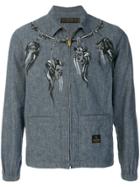 Neighborhood Embroidered Zipped Jacket - Blue