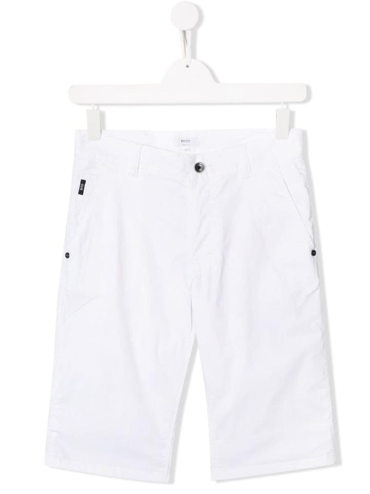 Boss Kids Tailored Chino Shorts - White