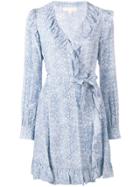 Michael Kors Collection Floral Wrap-around Dress - Blue