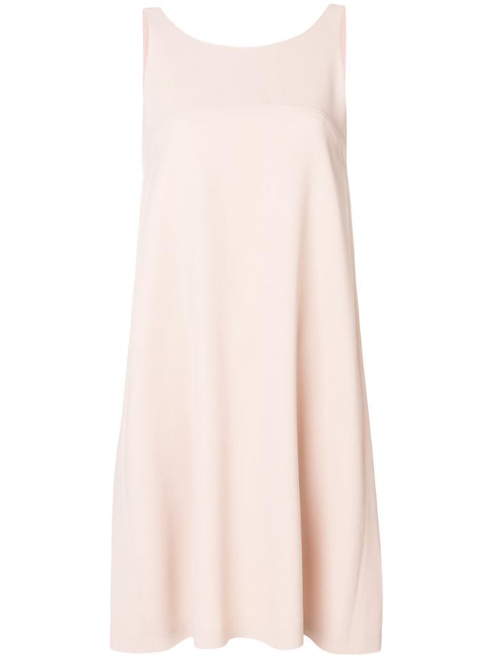 Antonelli Deep V Back Relaxed Fit Day Dress - Pink & Purple