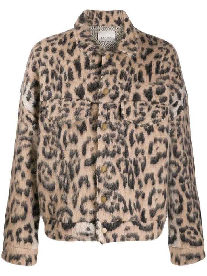 Laneus Animal Print Jacket - Neutrals