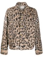 Laneus Animal Print Jacket - Neutrals