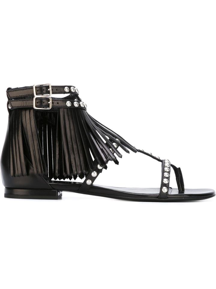 Saint Laurent 'nu Pieds' Flat Sandals - Black