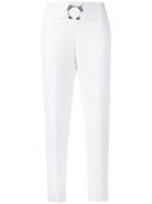 Versace Jeans Belted Straight Leg Trousers - White