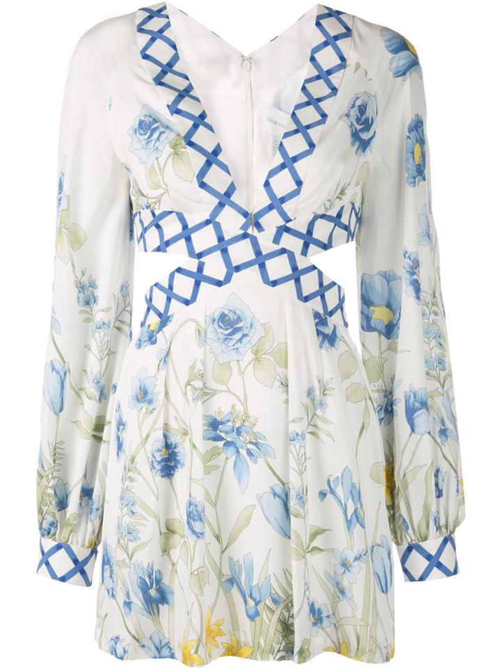 Alice Mccall Floral Print Mini Dress - White