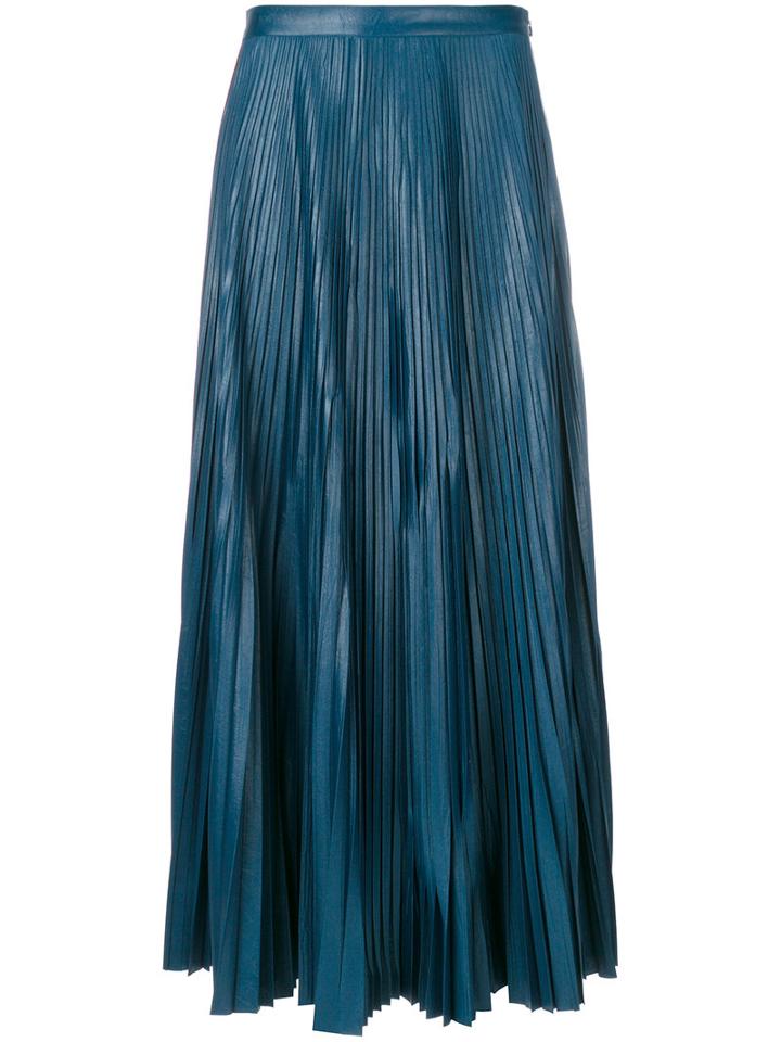 Golden Goose Deluxe Brand - Pleated Midi Skirt - Women - Polyester - L, Green, Polyester