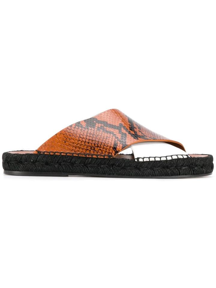 A.f.vandevorst Two-tone Crossover Sliders - Brown