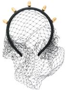 Red Valentino Acorn Detail Net Hairband - Black