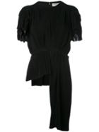 Balenciaga - High-low Hem Top - Women - Polyester - 38, Women's, Black, Polyester