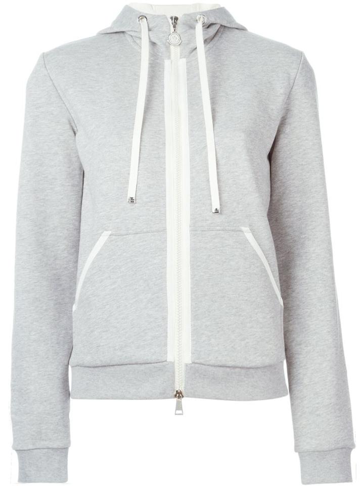 Moncler Hooded Sweatshirt, Women's, Size: L, Grey, Cotton/polyester