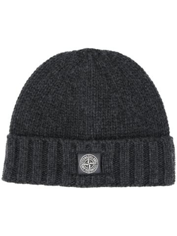Stone Island Wool Knit Beanie - Grey