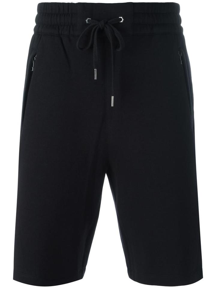 Helmut Lang Lace-up Detailing Track Shorts, Men's, Size: Small, Black, Cotton/nylon/viscose
