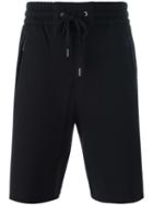 Helmut Lang Lace-up Detailing Track Shorts, Men's, Size: Small, Black, Cotton/nylon/viscose