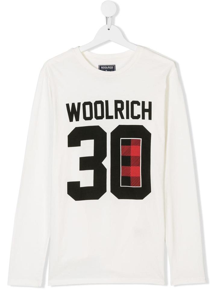 Woolrich Kids Teen Branded T-shirt - White