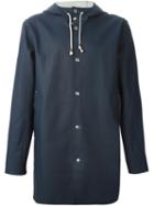 Stutterheim 'stockholm' Raincoat, Men's, Size: Xxs, Blue, Cotton/polyester/pvc