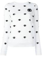 Kenzo Eye Print Sweatshirt, Women's, Size: Medium, White, Cotton