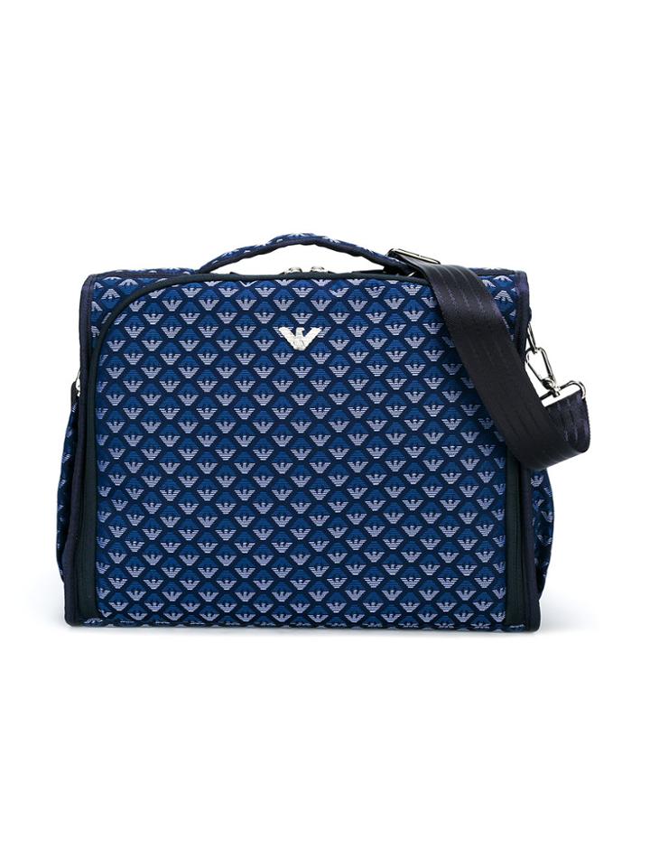 Armani Junior Logo Changing Bag - Blue