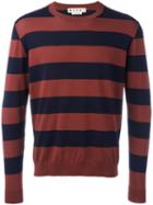 Marni Striped Sweater, Men's, Size: 52, Yellow/orange, Cotton