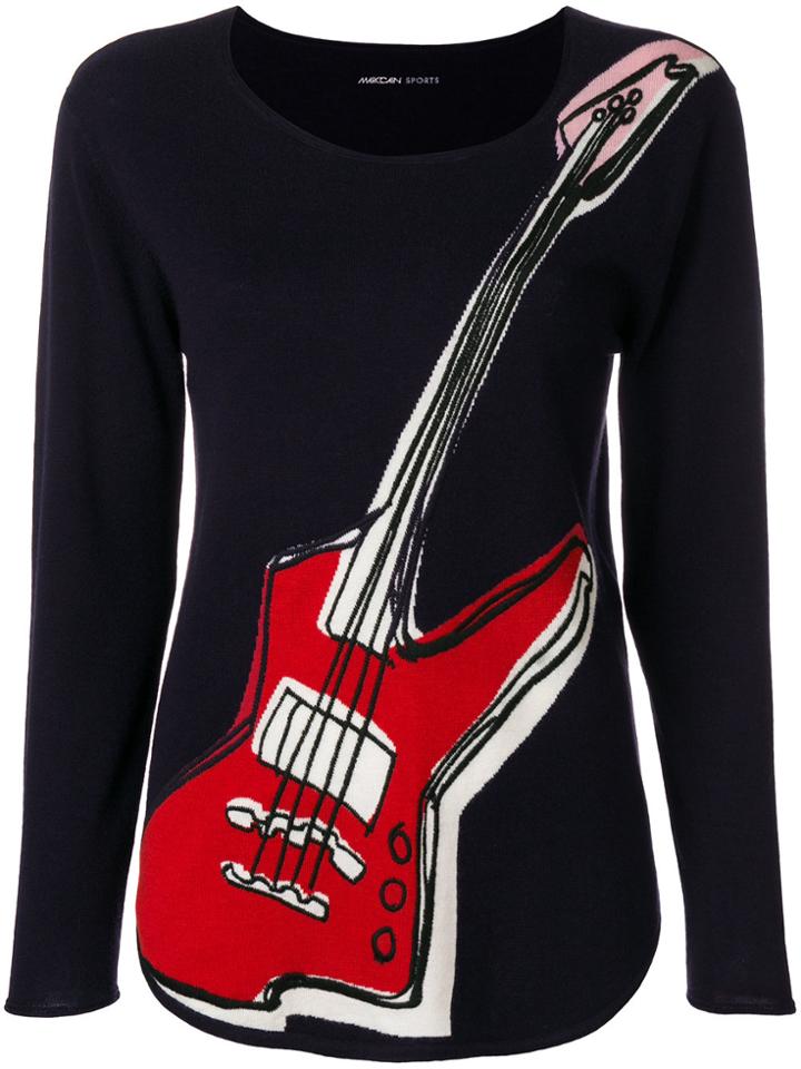 Marc Cain Guitar Print Jumper - Black