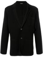 Z Zegna Wool Knit Cardigan - Black
