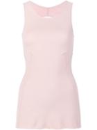 Rick Owens Lilies Open Back Tank Top, Women's, Size: 40, Pink/purple, Polyamide/spandex/elastane/viscose