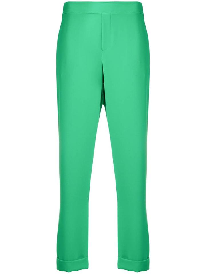 P.a.r.o.s.h. Cropped Mid-rise Trousers - Green