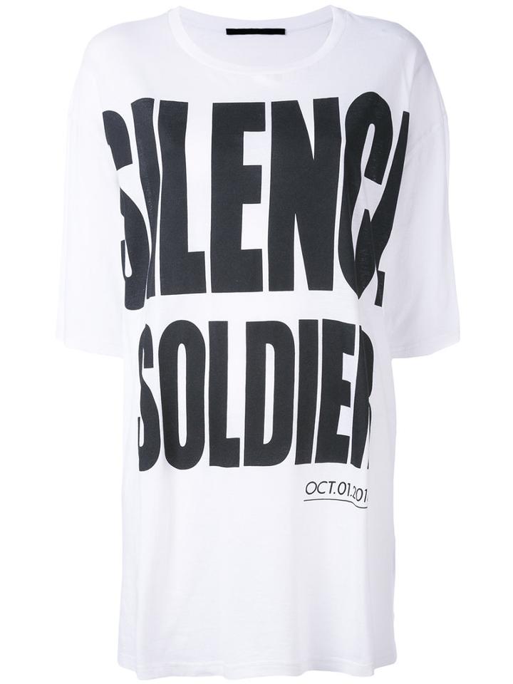Haider Ackermann - 'silence Is Golden' Oversize T-shirt - Women - Cotton - Xs, White, Cotton