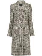 Chanel Vintage Tweed Midi Coat - Brown