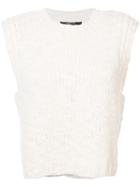 Derek Lam - Sleeveless Knitted Top - Women - Cashmere/wool - S, White, Cashmere/wool