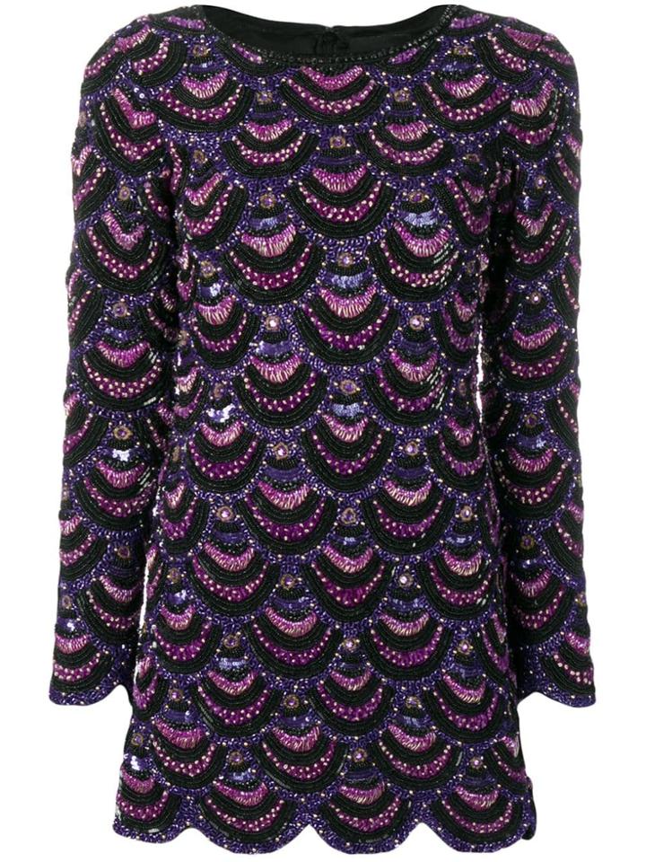 Retrofete Sequined Mini Dress - Black