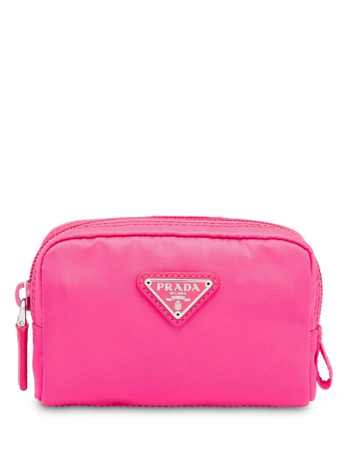 Prada Logo Make Up Bag - Pink