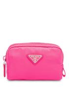 Prada Logo Make Up Bag - Pink