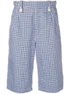 Junya Watanabe Comme Des Garçons Vintage Houndstooth Shorts - Blue