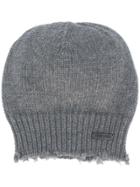 Dsquared2 Distressed Knit Beanie - Grey