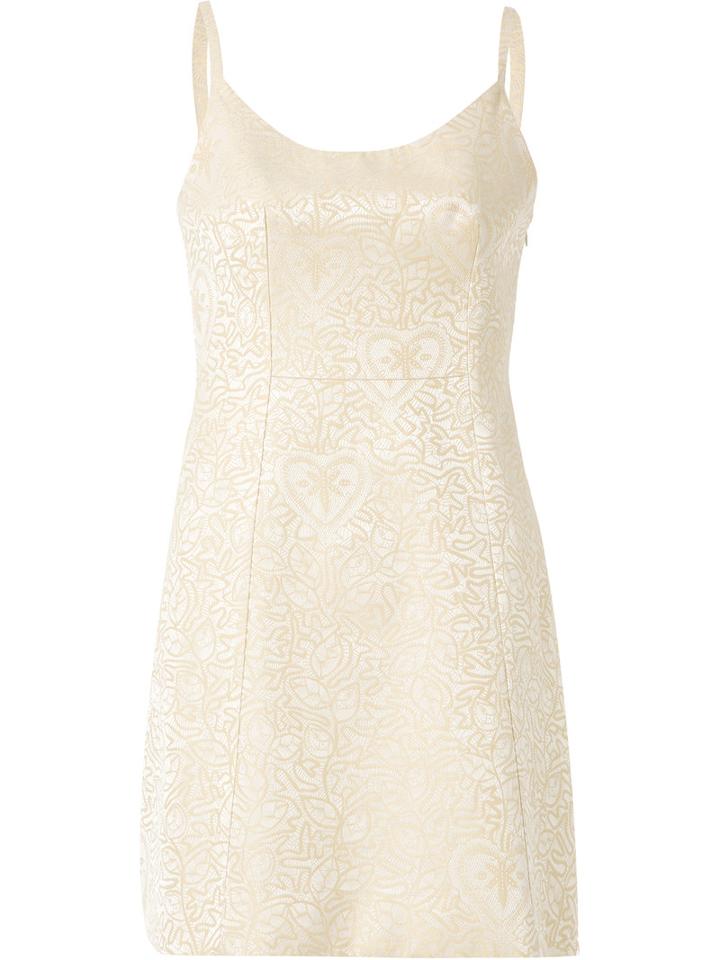 Martha Medeiros Jacquard Nina Dress, Women's, Size: 40, Beige, Cotton/acetate