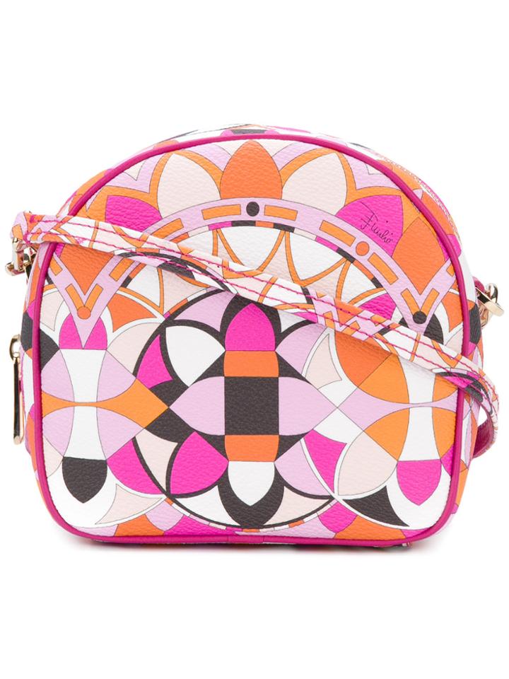 Emilio Pucci Printed Shoulder Bag - Pink & Purple